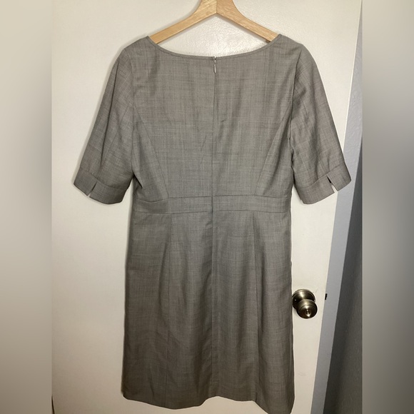 J. Crew Classic Gray Midi 100% Wool Dress - Picture 6 of 10
